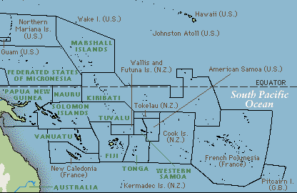 Map of Oceania